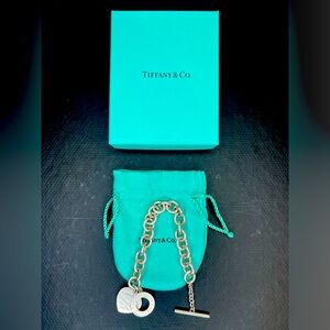 Tiffany & Co. Sterling Silver Circle Charm Toggle Bracelet